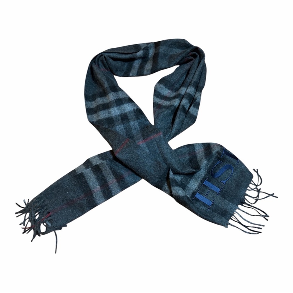 Burberry Black and Red Cashmere Scarf - Picture 2 of 9